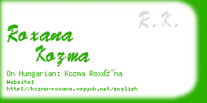 roxana kozma business card